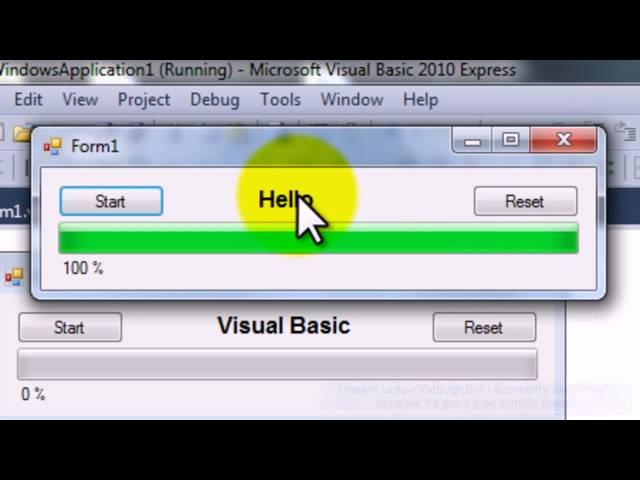 [HD] Visual Basic 2010 Express Progress Bar Tutorial