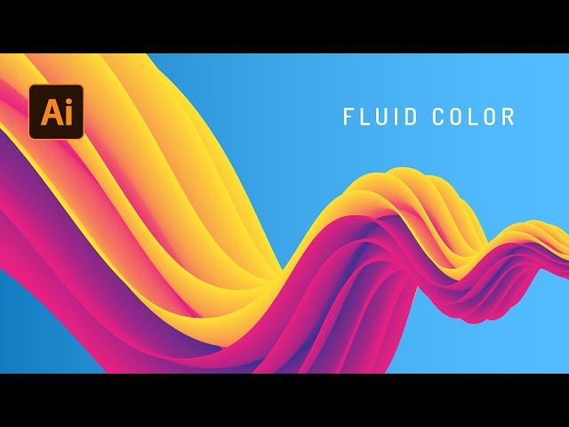 How to Create Fluid Color Abstract Background Fast & Simple Adobe Illustrator Tutorial