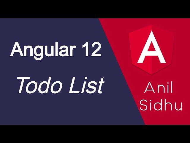 Angular 12 tutorial #25 Todo list in angular