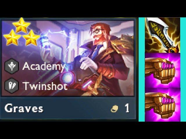 FULL CRIT GRAVES 3 STAR ⭐⭐⭐ ONE SHOT EVERYTHING! | TFT Set 6