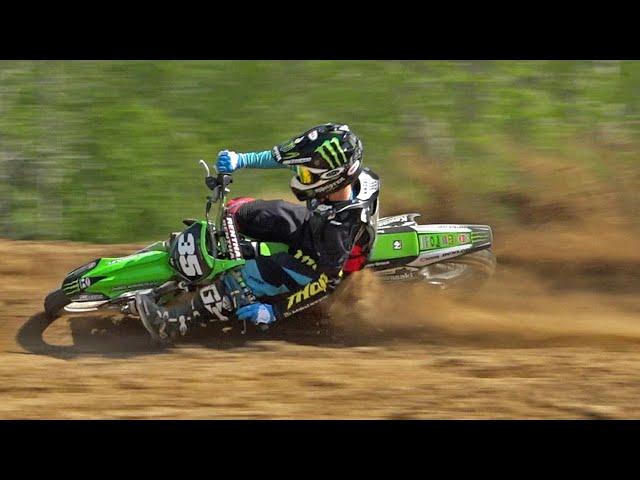 "Ripping the 125" ft Joey Crown on the KX125 at Baja Acres MX