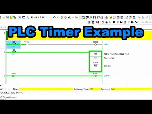 Omron PLC Timer - Programming Examples based on Timers