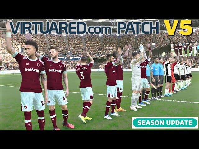 [4K] eFootball PES 2021 VirtuaRED V 5.0 | Realistic Graphic Mods And Gameplay | West ham vs Fulham