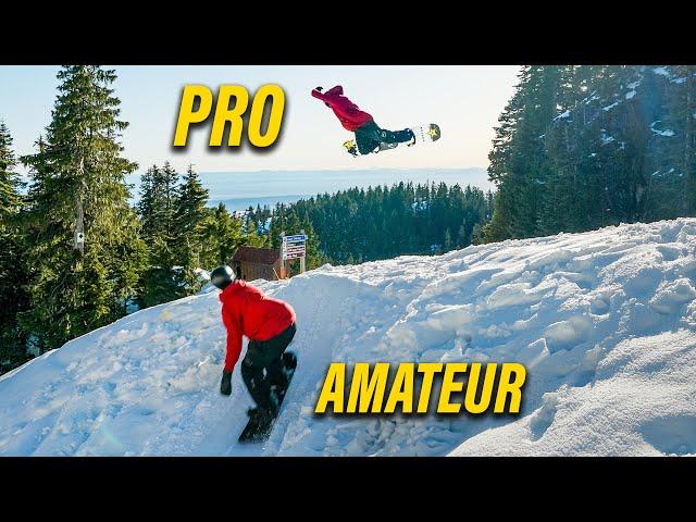 Amateur Vs Pro Snowboarder Side Hits Game of S.N.O.W.