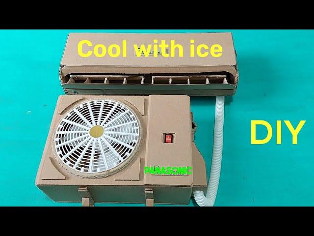 How to make ice-cooled cardboard air conditioner // According to the model of Panasonic