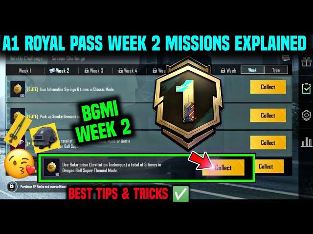 BGMI WEEK 2 MISSIONS / A1 WEEK 2 MISSION / WEEK 2 MISSION BGMI / A1 RP MISSION WEEK 2 EXPLAINED