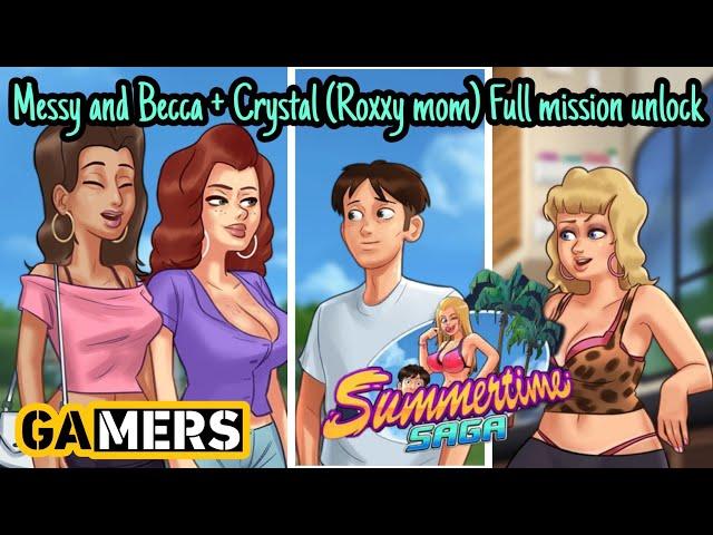 Messy and Becca + Crystal(Roxxy mom) Full mission unlock | Summer Time Saga | New version