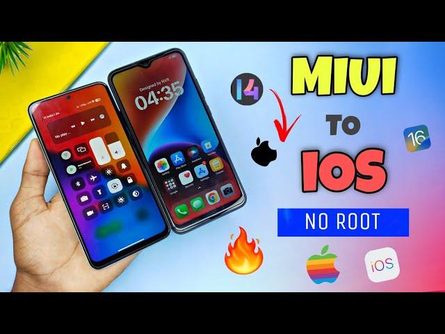 Convert Miui to iOS  | Costomize Miui Device Like iOS 16  | Full iOS 16 Setup | iOS Costomization