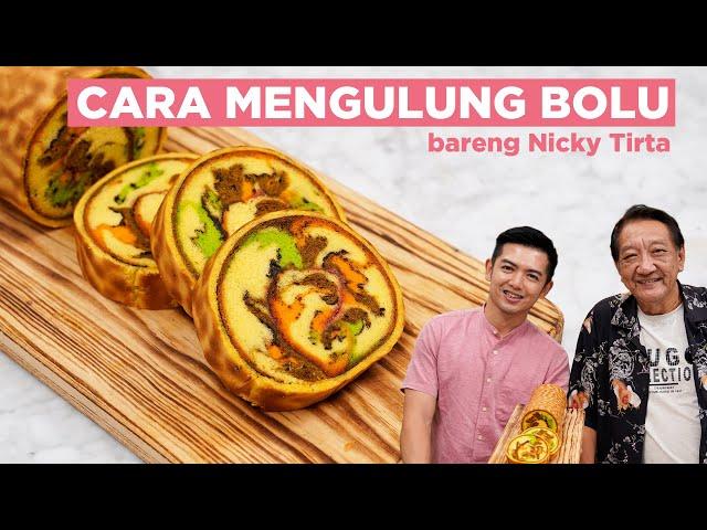 RESEP BOLU GULUNG MOTIF MACAN, ft. Nicky Tirta #CaraMembuat