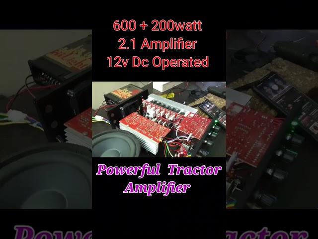 Ai wok 2.1 Amplifier 600+200 watt 12v Dc For Tractor Car Bus Truck And All Types Of Vehicles