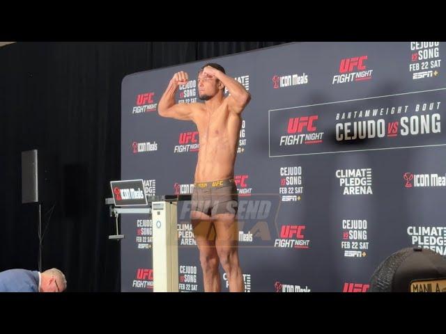 NURSULTON RUZIBOEV OFFICIAL WEIGH IN UFC SEATTLE