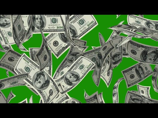 MONEY RAIN Animation Green Screen(FREE TO USE)