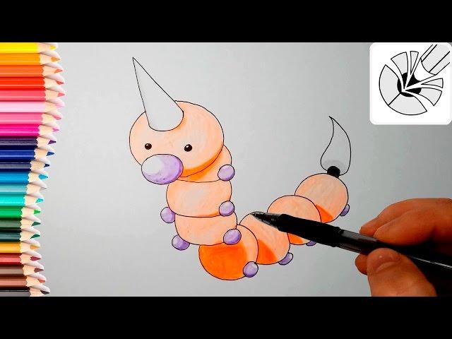 How to draw Pokemon Weedle (Pokemon Go) - Magic anime drawings #43