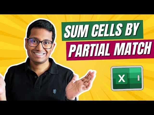 SUM Cells Based on Partial Text Match (Easy Formulas)