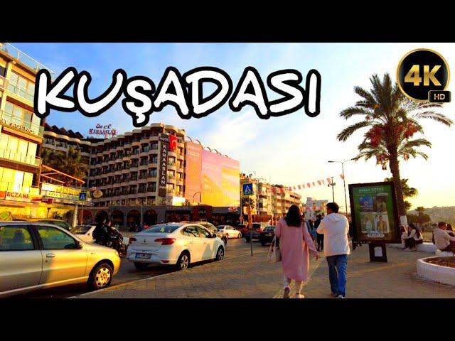 KUŞADASI TÜRKIYE WALKING TOUR | KUŞADASI MARINA | November 2024 | 4k UHD 60fps