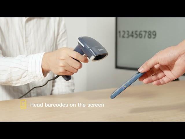 Inateck BCST-55 2D Wireless Bluetooth Barcode Scanner with High Decoding Ability & 100M Transmission