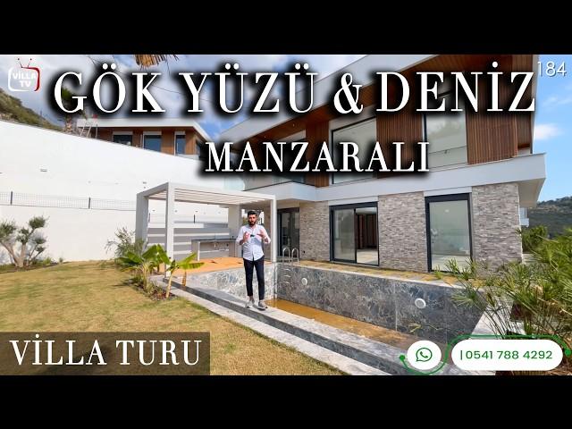 Gökyüzü ve Deniz Manzaralı Havuzlu Bahçeli Ev / Kuşadası Satılık Villa