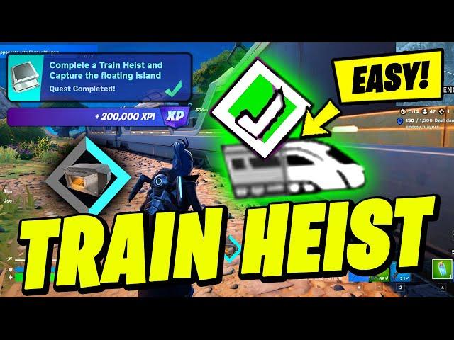 How to EASILY Complete a Train Heist & Board The Train in Fortnite Chapter 5 Quest