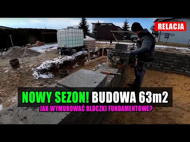 Jak wymurować bloczki fundamentowe?. Jak wybudować dom? Budowa domu 2021. Dom parterowy. cz.4