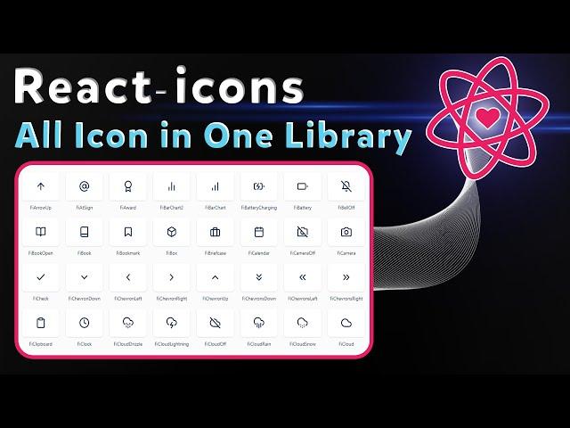  React-icons All icons in one Library | How to install and use react-icons