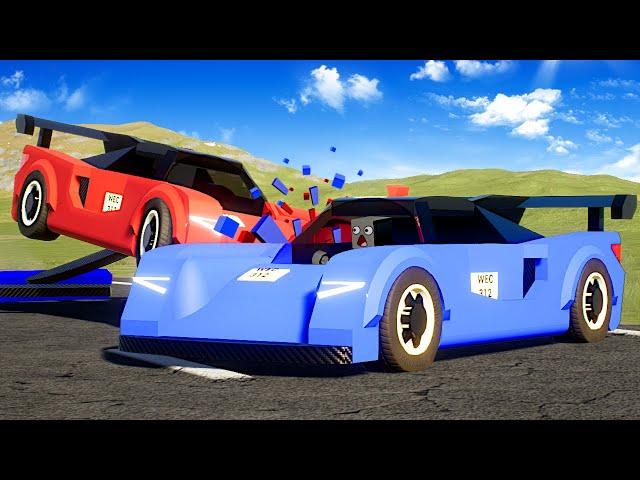 SUPERCAR RACE WITH LEGO DESTRUCTION! - Brick Rigs Gameplay