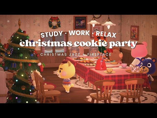 Christmas Cookie Exchange  1 Hour Christmas Jazz with Fireplace Crackles no ads  Study Work Aid 