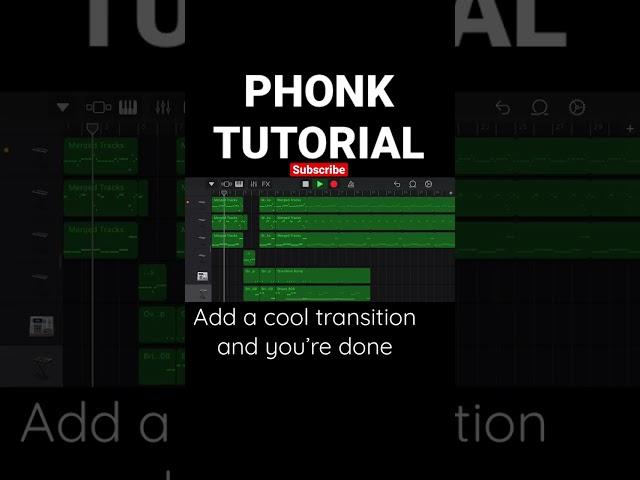 DRIFT PHONK BEAT TUTORIAL (GarageBand) #garageband #shorts #drift #phonk #typebeat