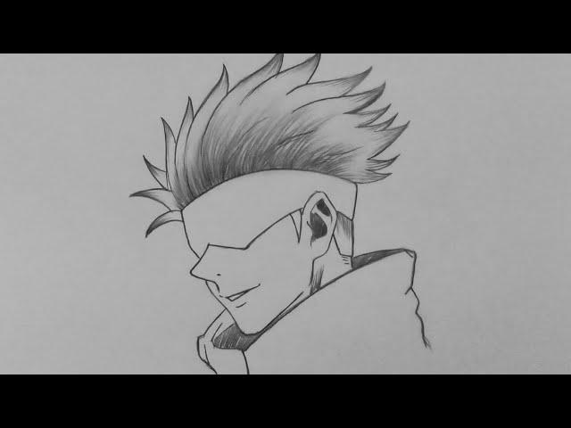 Cara Menggambar Anime untuk Pemula || Gojo Satoru JUJUTSU KAISEN