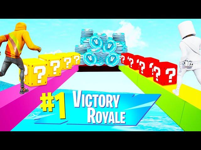 120% LACHFLASH in Fortnite LUCKY BLOCKS RACE vs @odumanpique