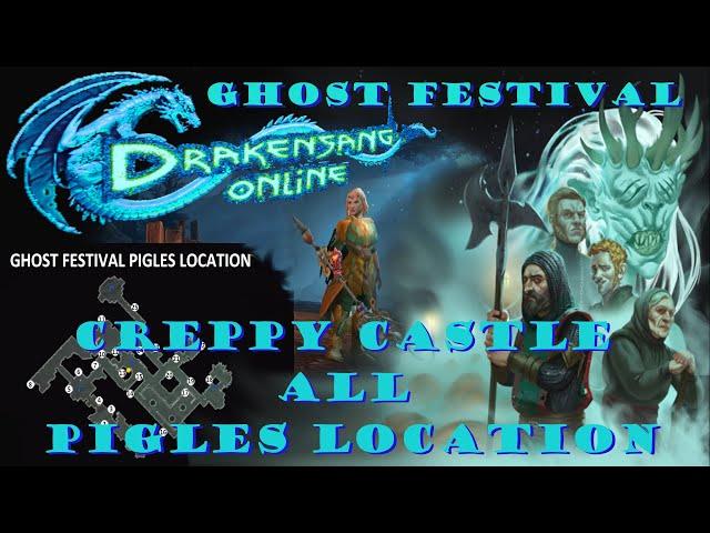 Drakensang Online | Creppy Castle all Pigles location | Ghost Festival | Easter egg |