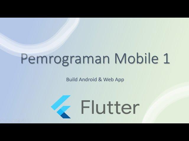 01 Flutter Intro - Apa itu Flutter ?