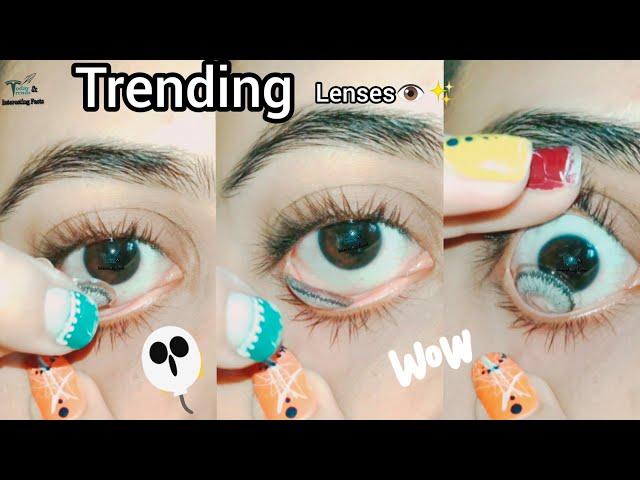 Trending Lenses | Crystal Grey Colored Contacts | My Review | Unboxing | How to Put Contact Lenses