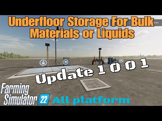 Underfloor Storage For Bulk Materials Or Liquids. / UPDATE for all platforms on FS22