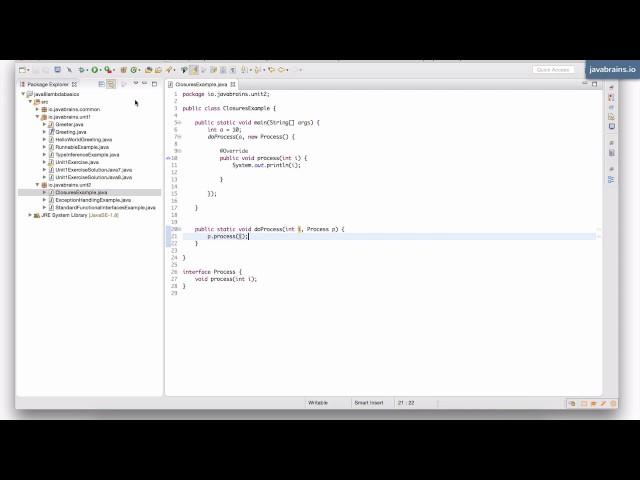 Java 8 Lambda Basics 19 - Closures in Lambda Expressions