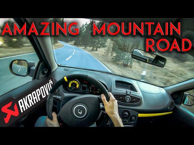 Renault CLIO 3 RS 200 CUP POV Drive on perfect Mountain Road | Clear Akrapovič Sound | 4k | Gopro