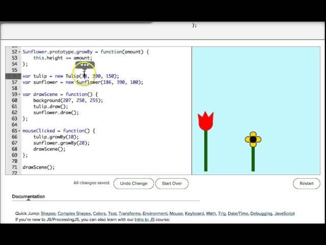 Khan Academy Flower Grower Challenge - Part 1