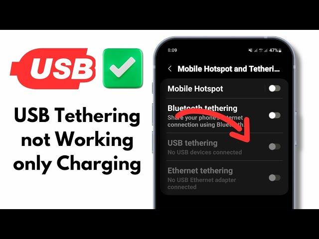 Fixed! USB Tethering not working in Mobile only charging | Fix unknown USB device