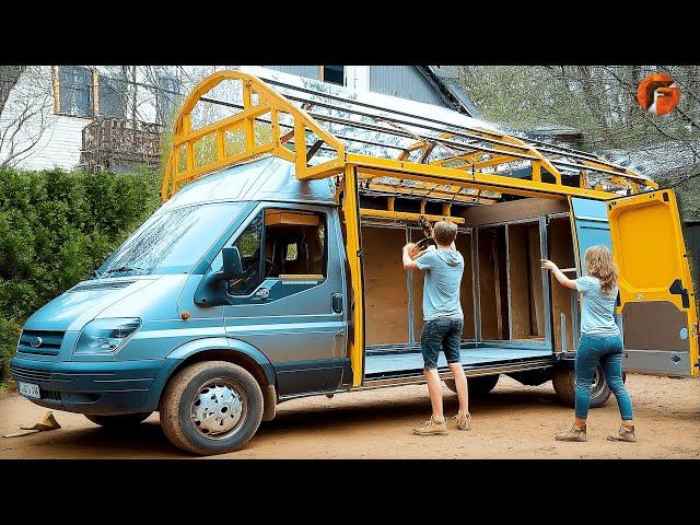 Transforming Van into Amazing Mobile Home | Start to Finish Build by @BuildingVanLife