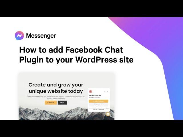 How to add Facebook Chat Plugin to your Wordpress site