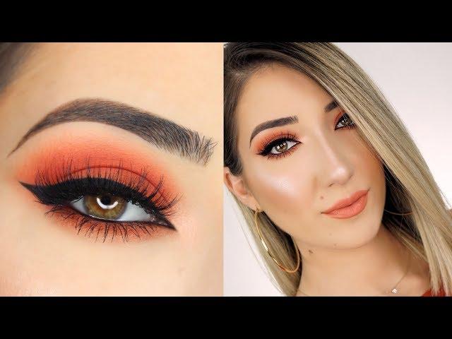 ORANGE SMOKEY EYE MAKEUP TUTORIAL