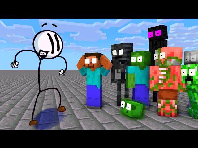 Henry Stickmin Distracts Monster School - Minecraft Animation