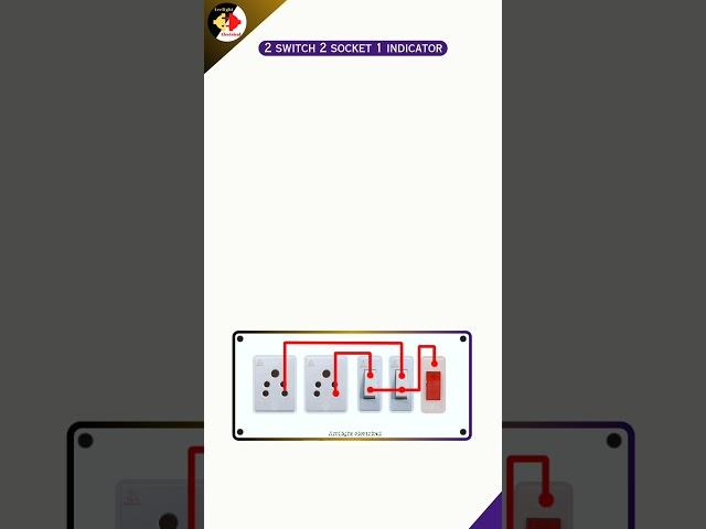 How to make an extension board | 2 Switch 2 Socket 1 Indicator Connection #shorts #youtubeshorts