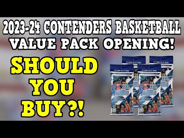 SHOULD YOU BUY?! 2023-24 Panini Contenders Basketball 4X Value Pack Review and Opening!