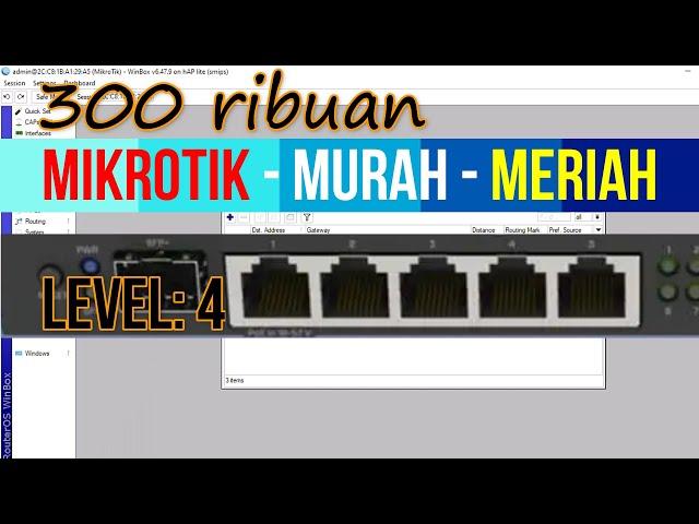 mikrotik PALING murah 2023 bisa wireless level 4 gampang settingnya - cocok buat pemula