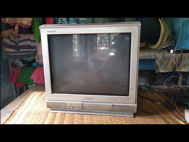 SHARP 21 inch FLATRON CRT TV, service mode, and, death TV repair,