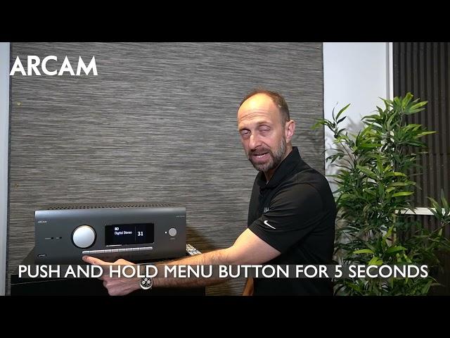 How-To Reset ARCAM AVR's to Factory Default