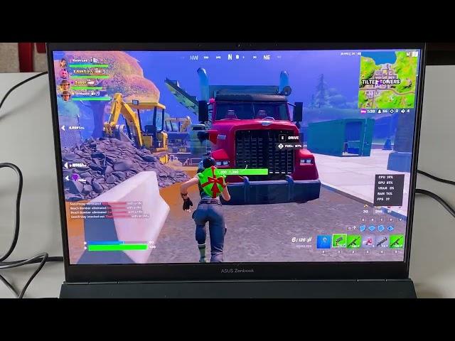 ASUS Zenbook 14 OLED UX3402Z Intel i7 Gameplay clip: Fortnite