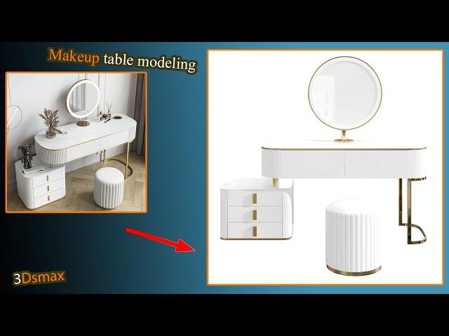 makeup table modeling in 3dsmax