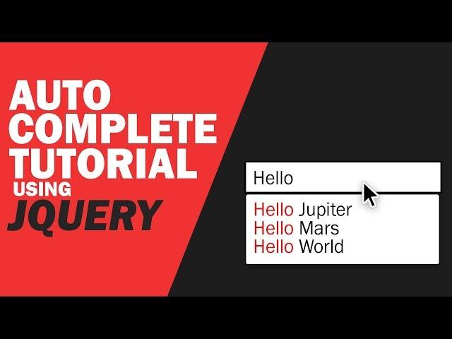 JQuery Autocomplete Tutorial - From Array