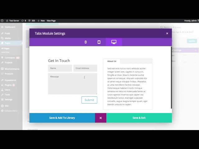 The Divi Builder Tabs Module